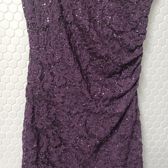 SCARLETT lace / sequin cocktail evening mini dress - Picture 3 of 7